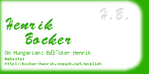 henrik bocker business card